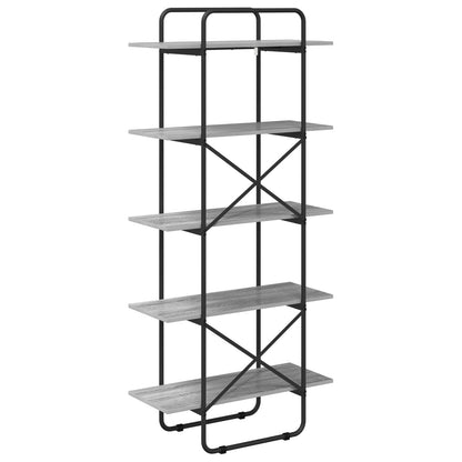 Boekenrek 5-laags 60 x 35 x 175,5 cm PB Grijs Sonoma