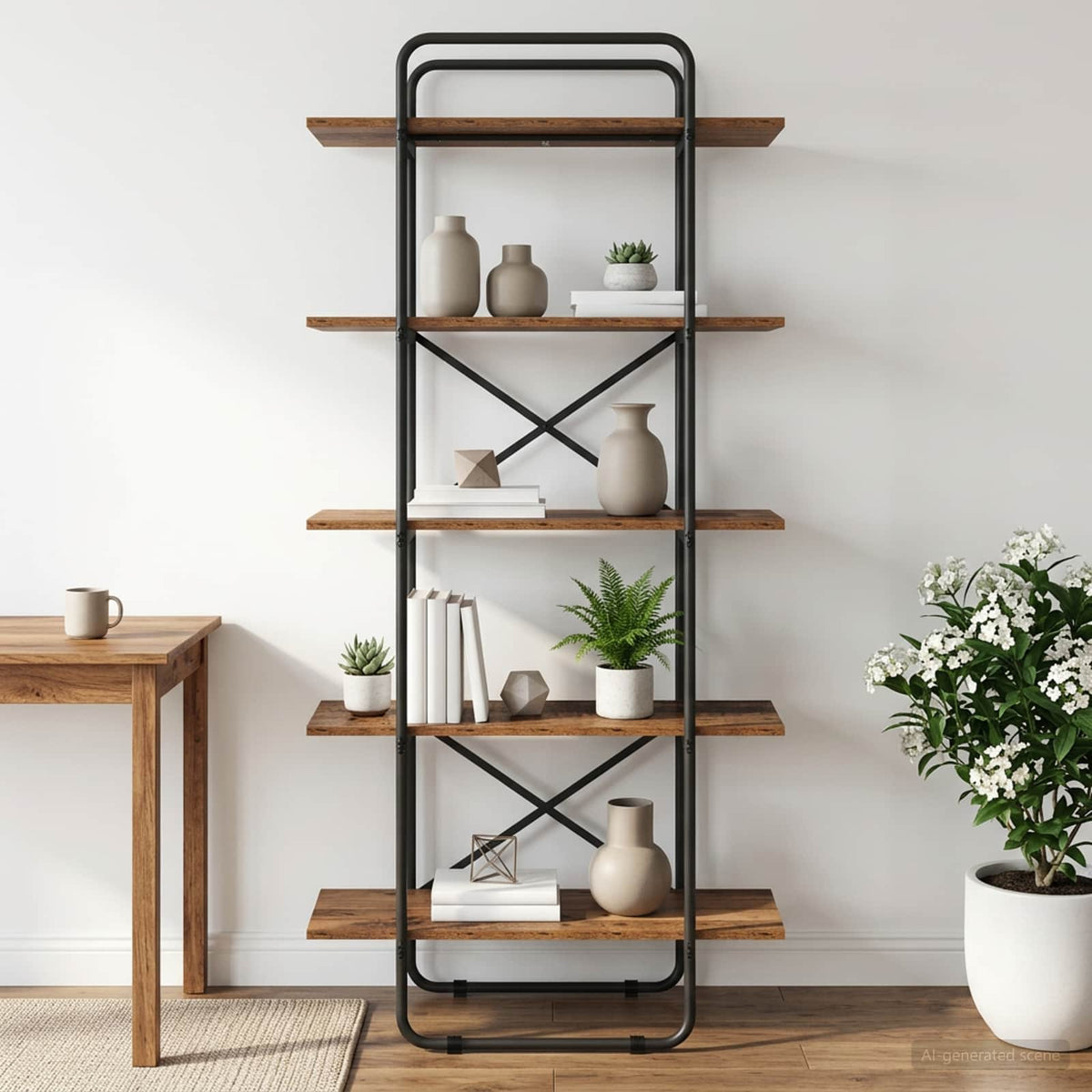 Boekenrek 5-laags 60 x 35 x 175,5 cm PB Eikenhout