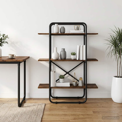 Boekenrek 3-laags 60 x 35 x 105 cm PB Gerookt eiken