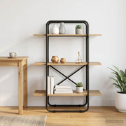 Boekenrek 3-laags 60x35x105 cm Artisanaal eiken