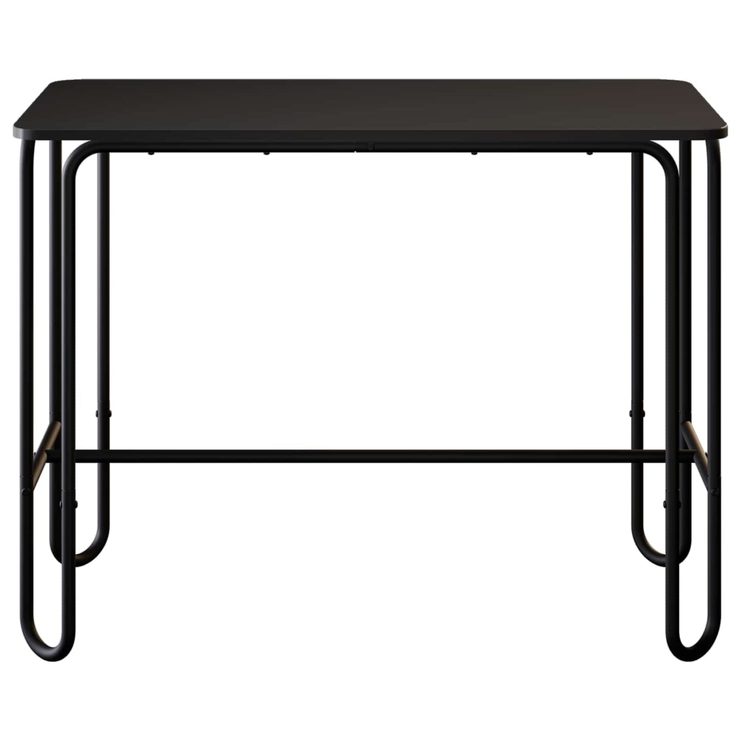 Eettafel 100 x 50 x 75 cm Bewerkt hout Zwart Rechthoekig