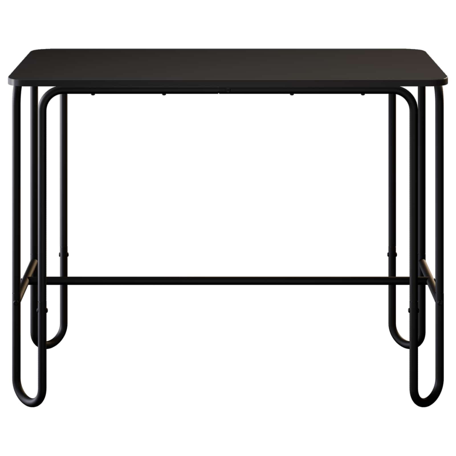 Eettafel 100 x 50 x 75 cm Bewerkt hout Zwart Rechthoekig