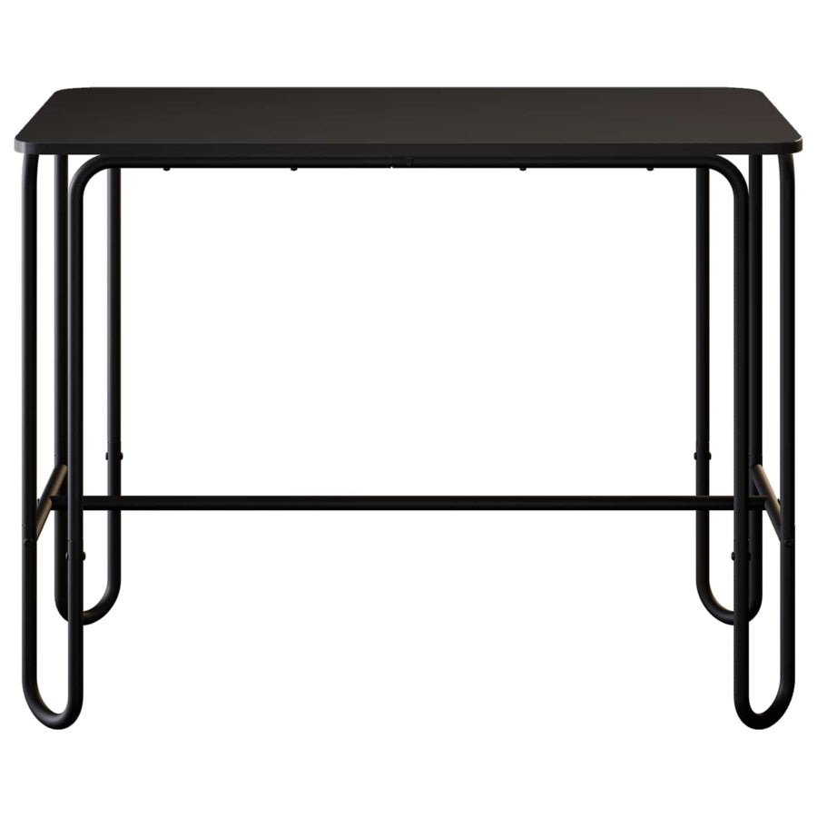 Eettafel 100 x 50 x 75 cm Bewerkt hout Zwart Rechthoekig