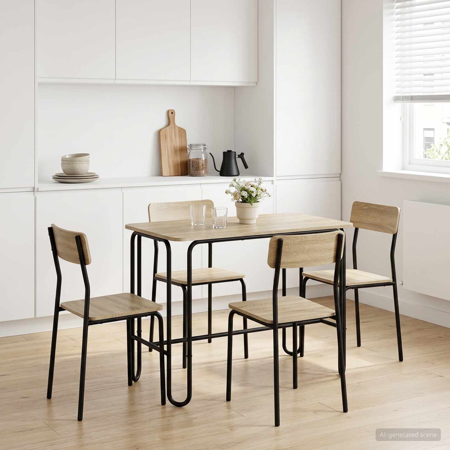 Eettafel 100 x 50 x 75 cm Bewerkt hout Sonoma Eiken Rechthoekig
