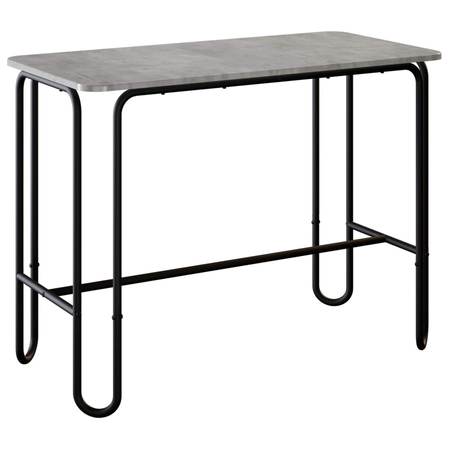Eettafel 100 x 50 x 75 cm Bewerkt hout Betongrijs Rechthoekig