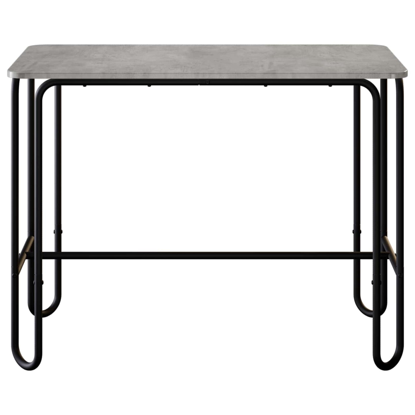 Eettafel 100 x 50 x 75 cm Bewerkt hout Betongrijs Rechthoekig