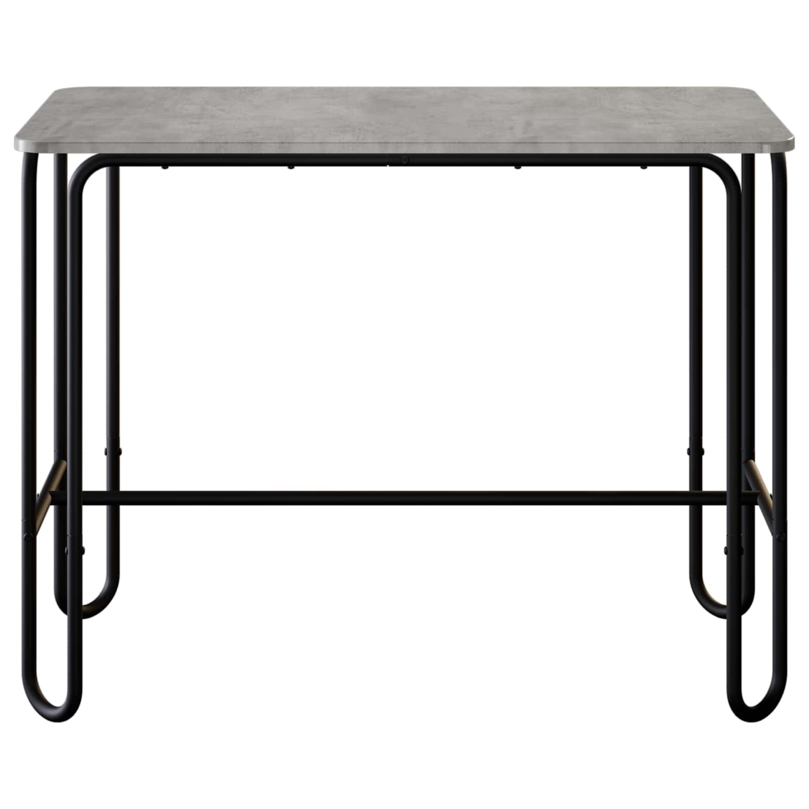 Eettafel 100 x 50 x 75 cm Bewerkt hout Betongrijs Rechthoekig
