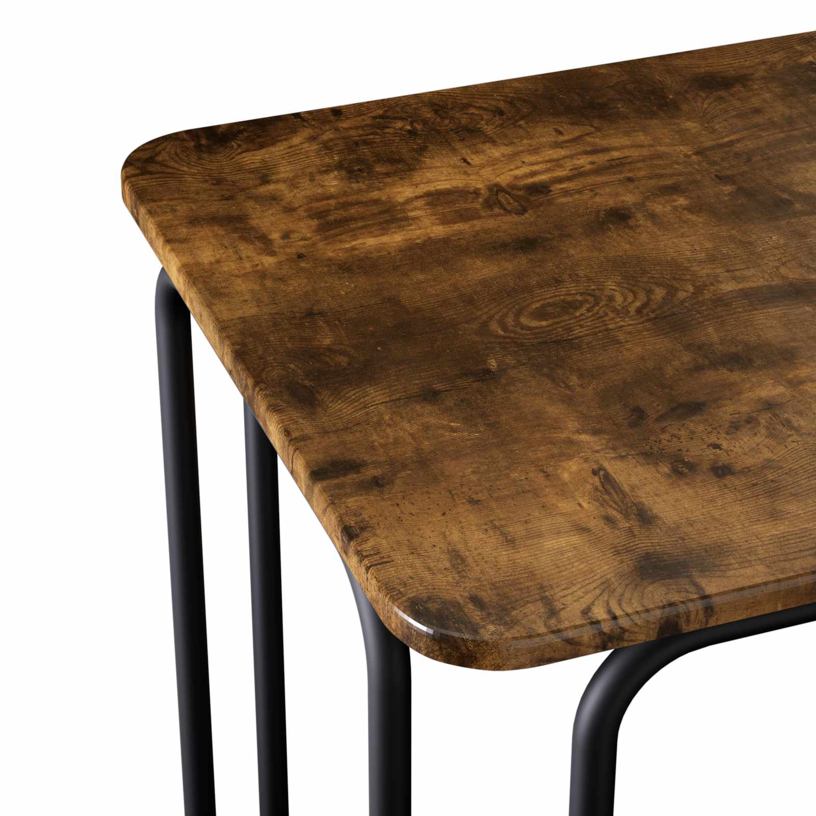 Eettafel 100 x 50 x 75 cm Bewerkt hout Gerookt eiken