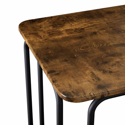 Eettafel 100 x 50 x 75 cm Bewerkt hout Gerookt eiken
