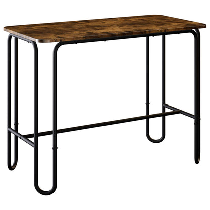Eettafel 100 x 50 x 75 cm Bewerkt hout Gerookt eiken