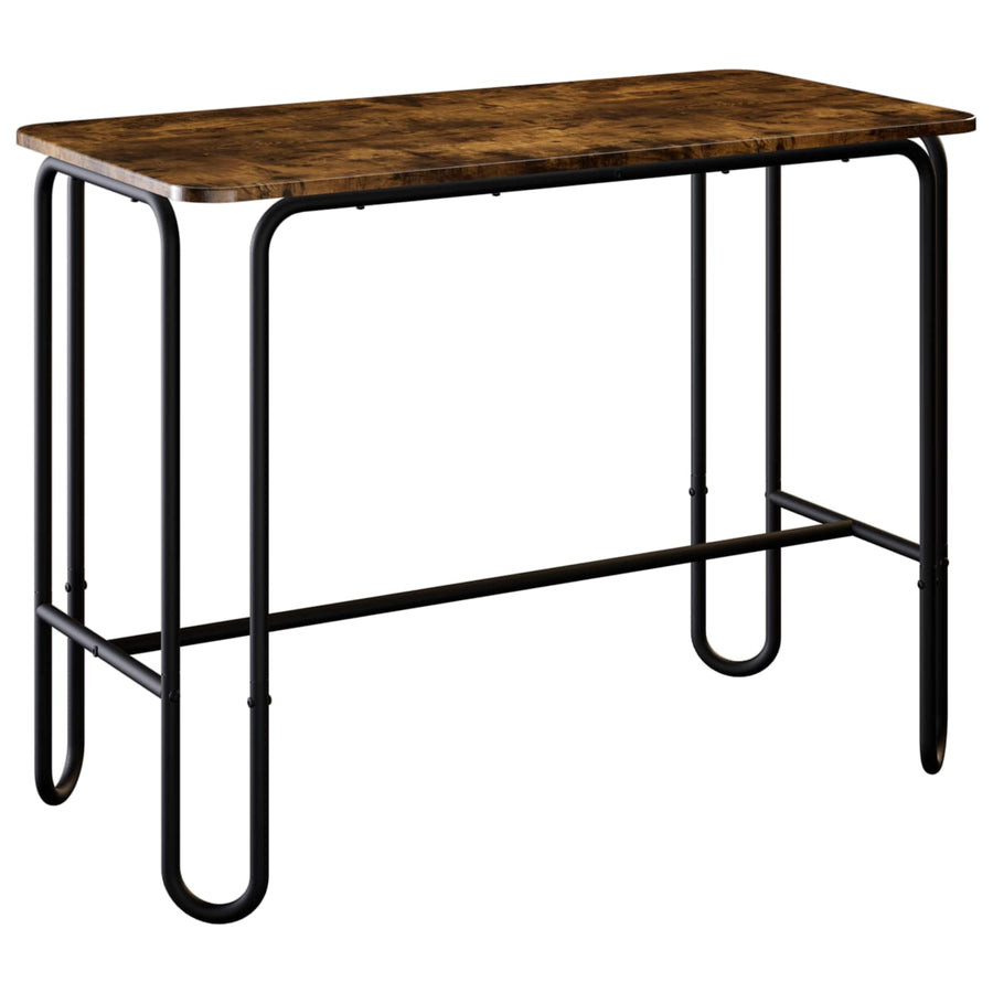Eettafel 100 x 50 x 75 cm Bewerkt hout Gerookt eiken