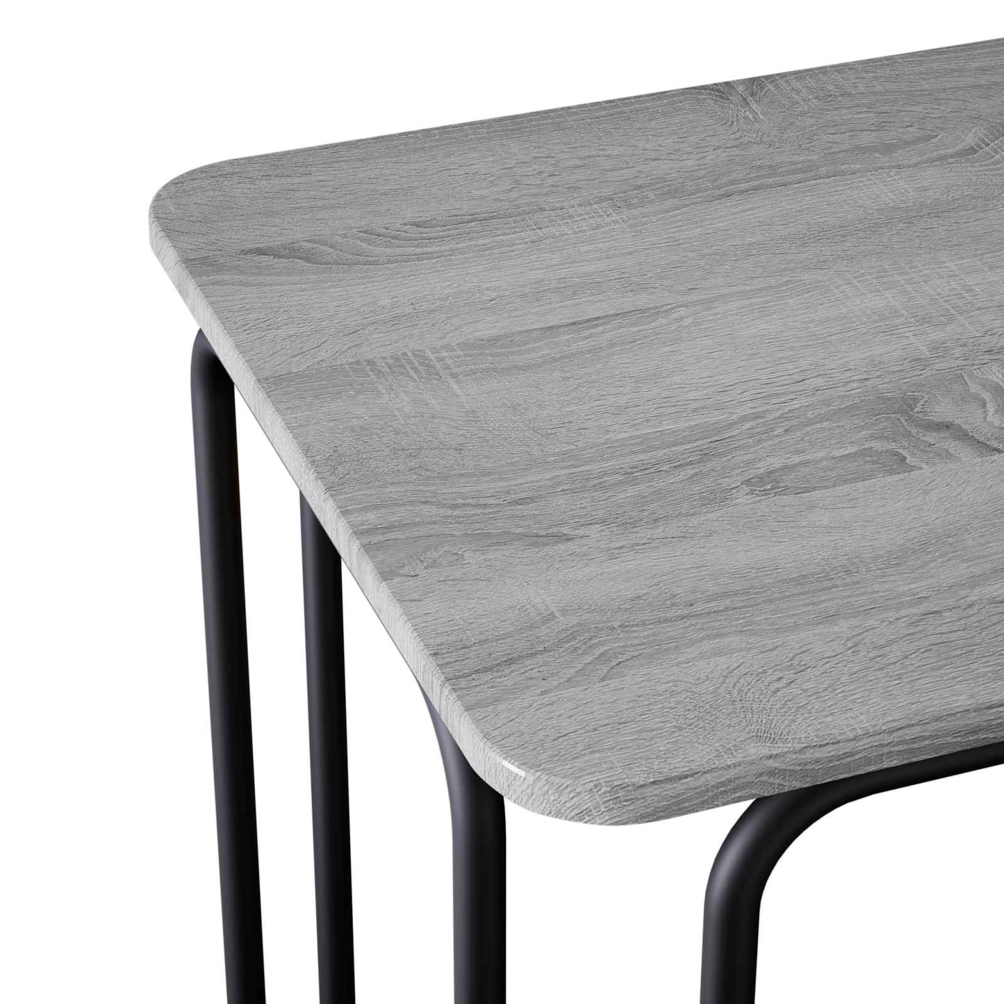 Eettafel 100 x 50 x 75 cm Bewerkt hout Grijs Sonoma Rechthoekig