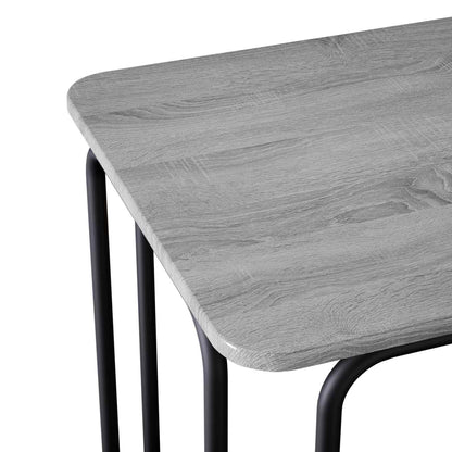 Eettafel 100 x 50 x 75 cm Bewerkt hout Grijs Sonoma Rechthoekig