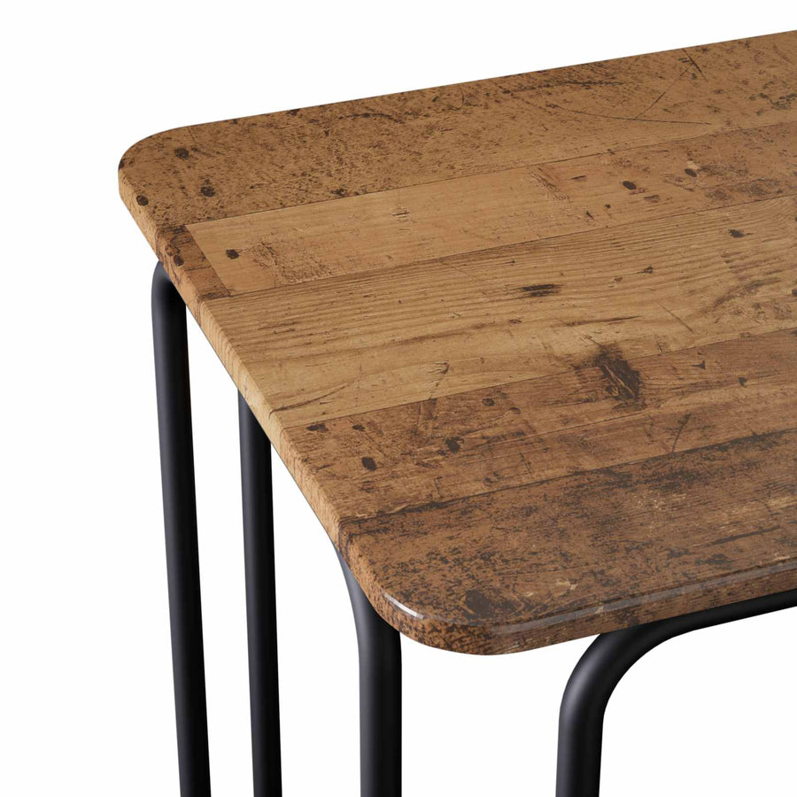 Eettafel 100 x 50 x 75 cm Bewerkt hout Oud hout Rechthoekig
