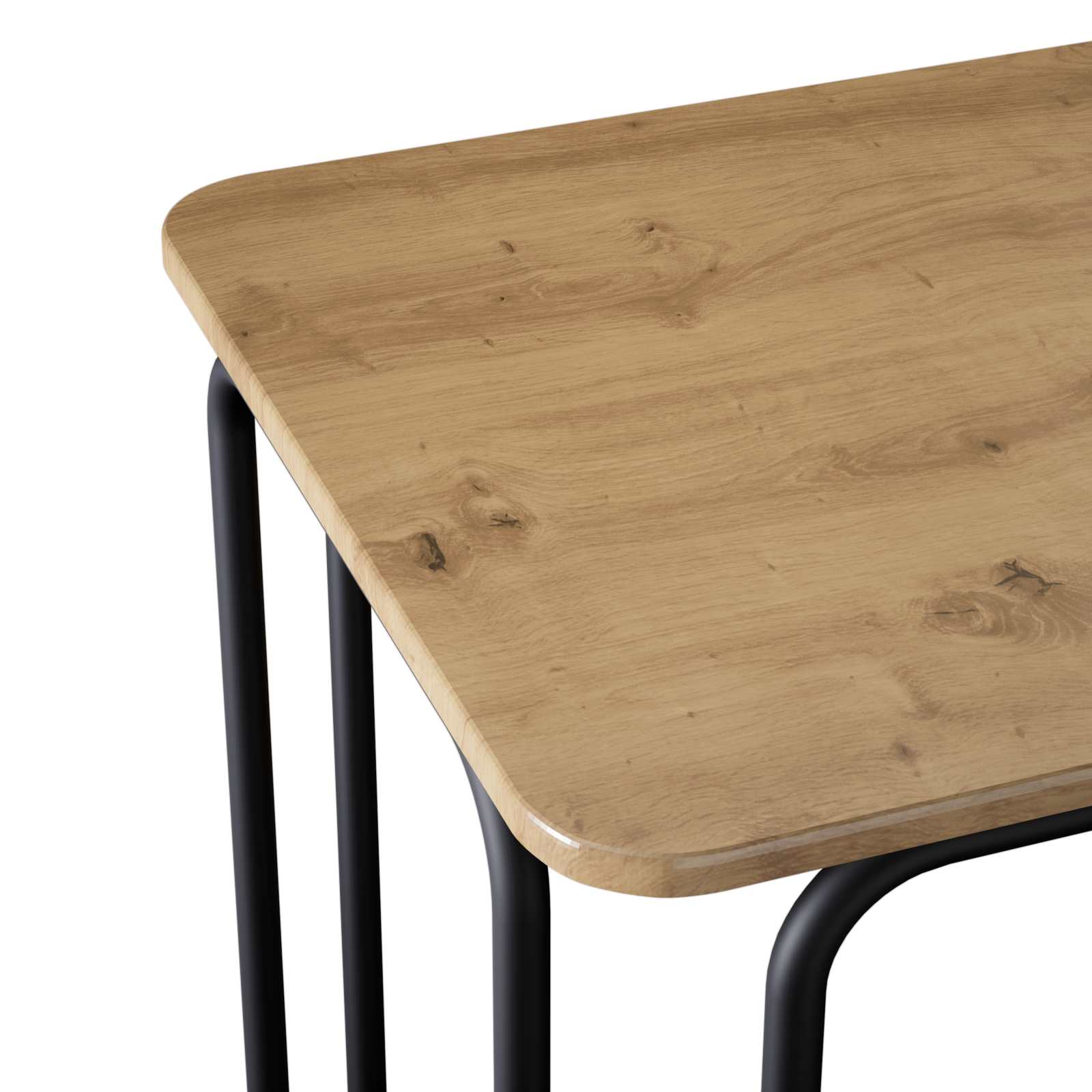 Eettafel 100 x 50 x 75 cm Bewerkt hout Artisanaal eiken