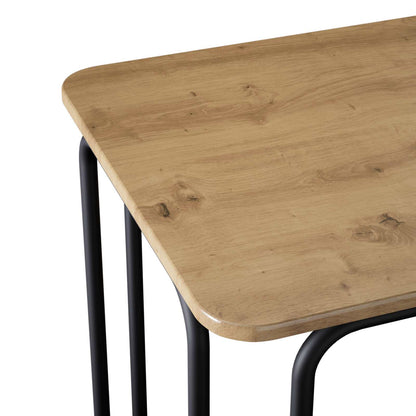 Eettafel 100 x 50 x 75 cm Bewerkt hout Artisanaal eiken