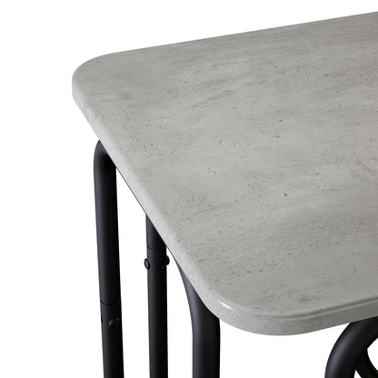 Salontafel Betongrijs 40 x 40 x 45 cm Bewerkt hout
