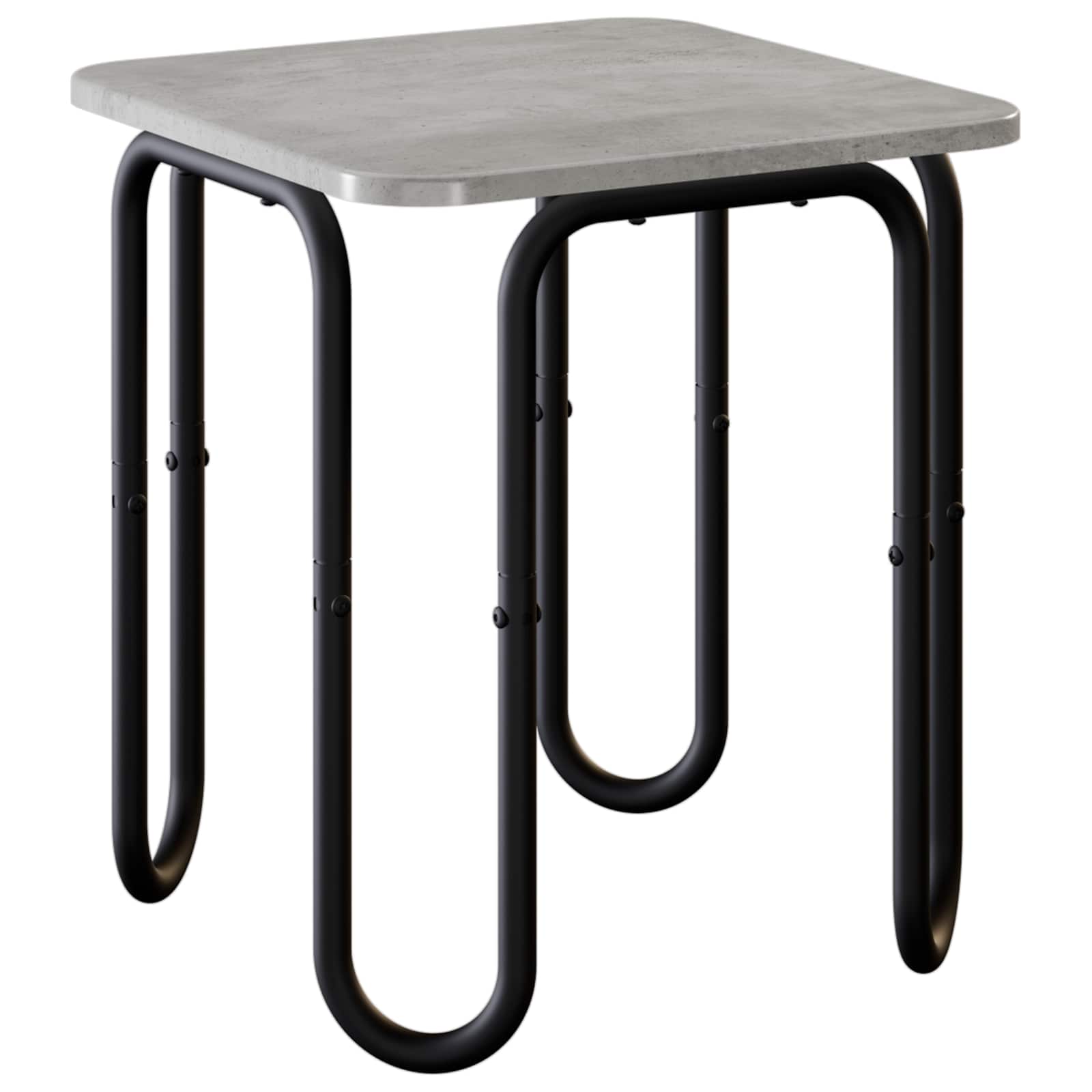 Salontafel Betongrijs 40 x 40 x 45 cm Bewerkt hout