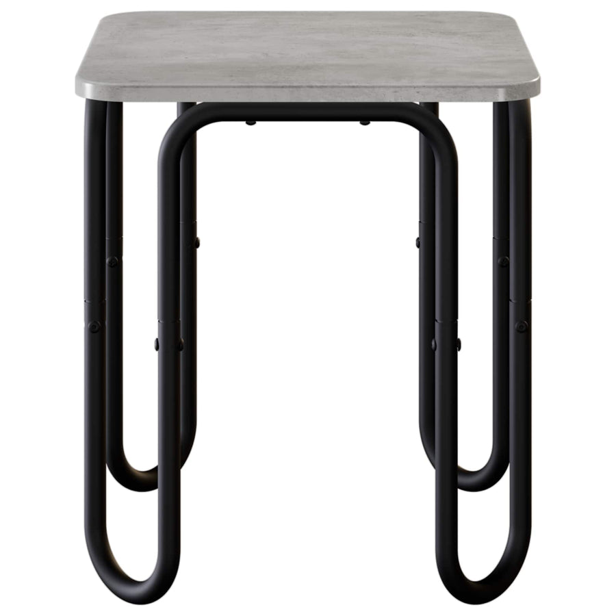 Salontafel Betongrijs 40 x 40 x 45 cm Bewerkt hout
