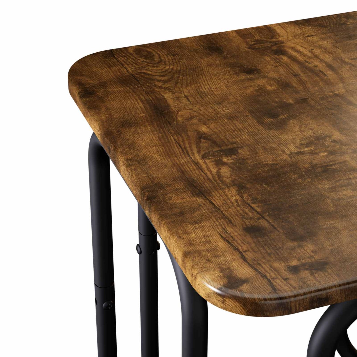 Salontafel Gerookt eiken 40 x 40 x 45 cm Bewerkt hout