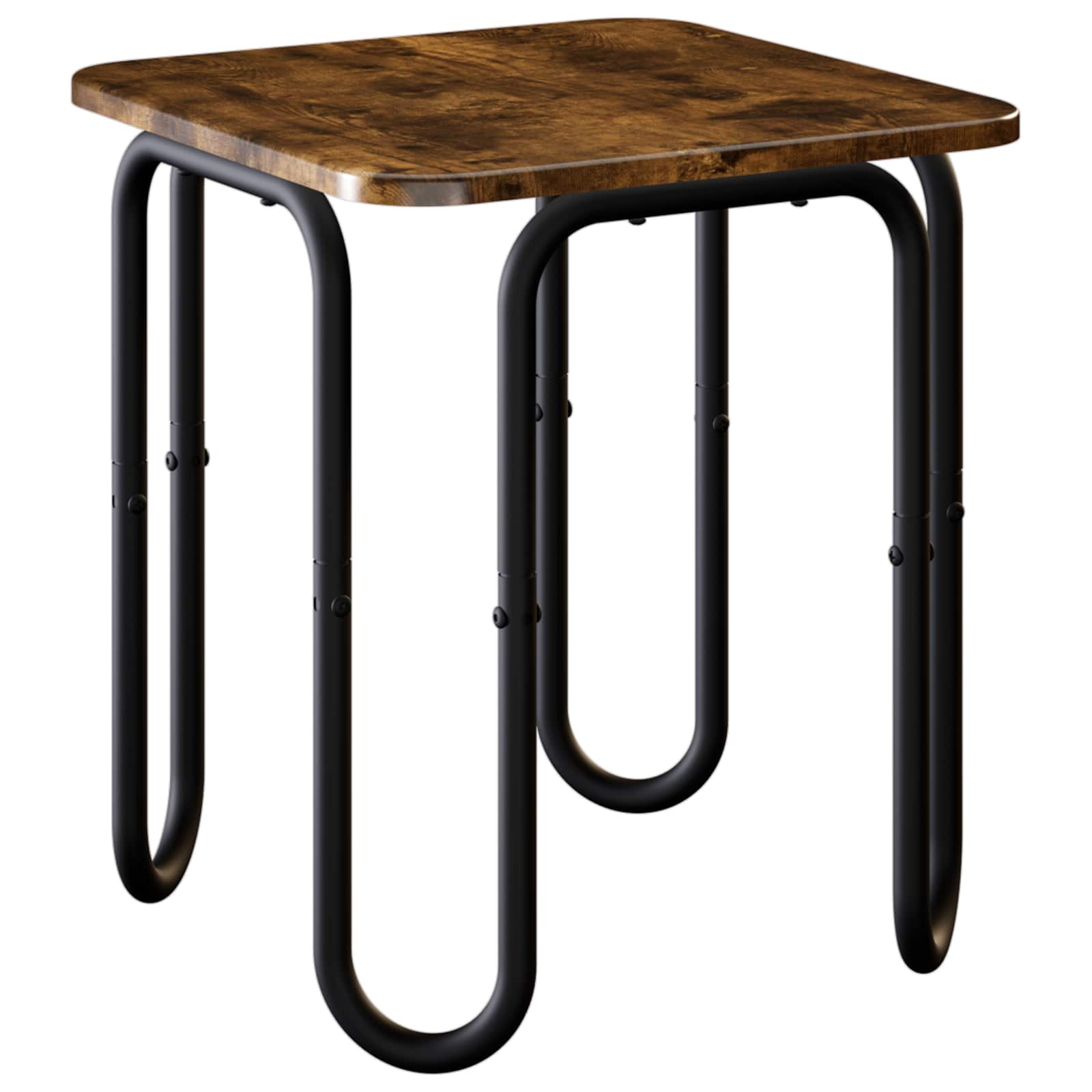 Salontafel Gerookt eiken 40 x 40 x 45 cm Bewerkt hout