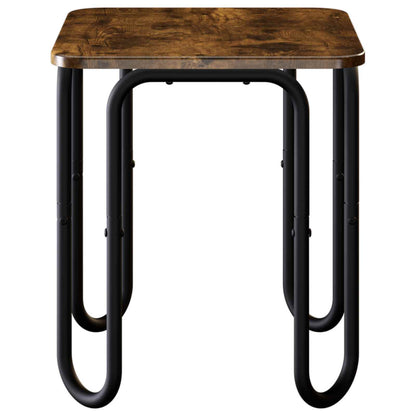Salontafel Gerookt eiken 40 x 40 x 45 cm Bewerkt hout
