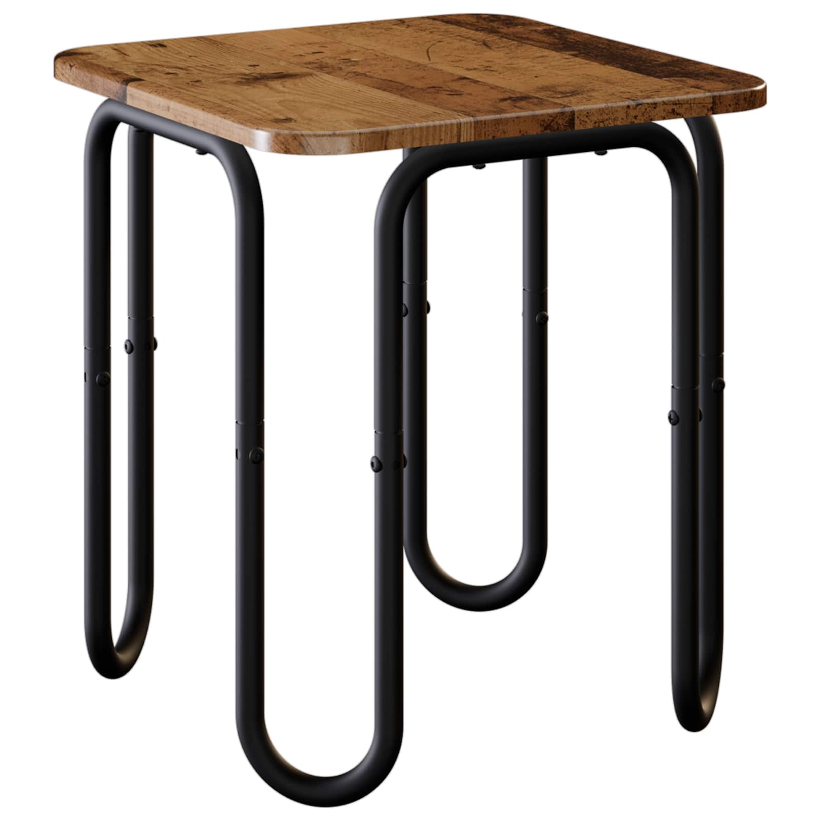 Salontafel Oud hout 40 x 40 x 45 cm Bewerkt hout
