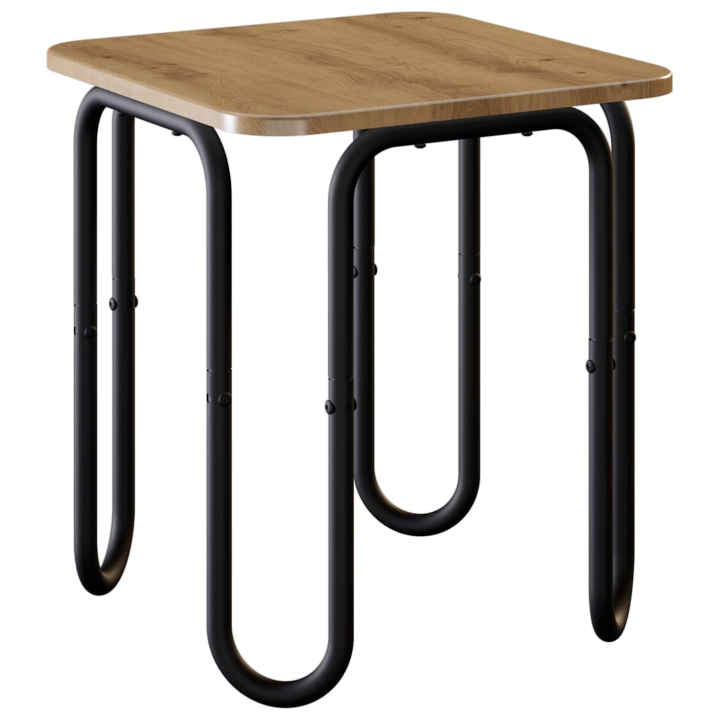 Salontafel Artisanaal eiken 40 x 40 x 45 cm Bewerkt hout