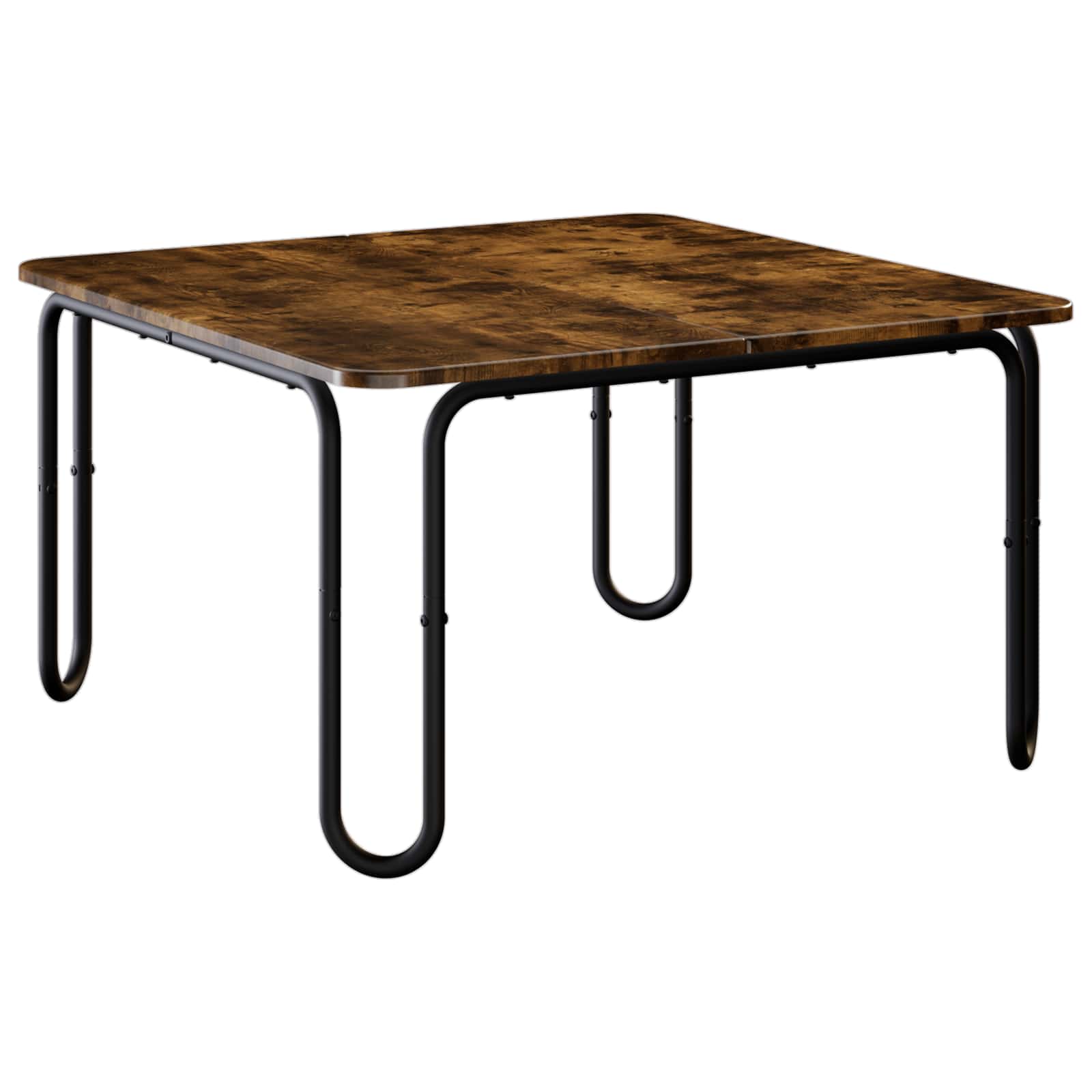 Salontafel Gerookt eiken 59 x 59 x 45 cm Bewerkt hout