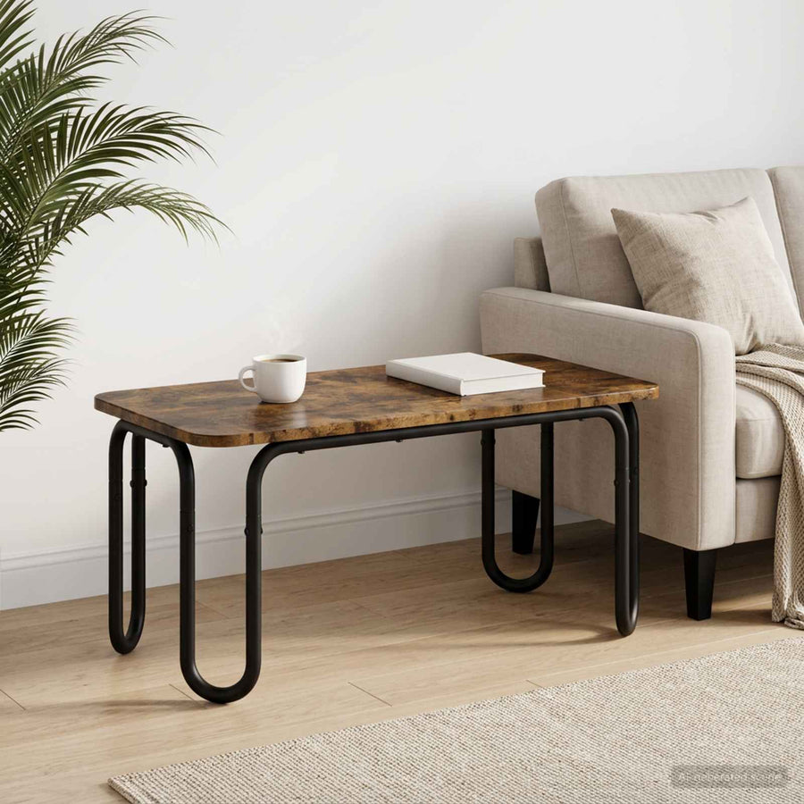 Salontafel Gerookt eiken 79,5 x 40 x 36 cm Bewerkt hout