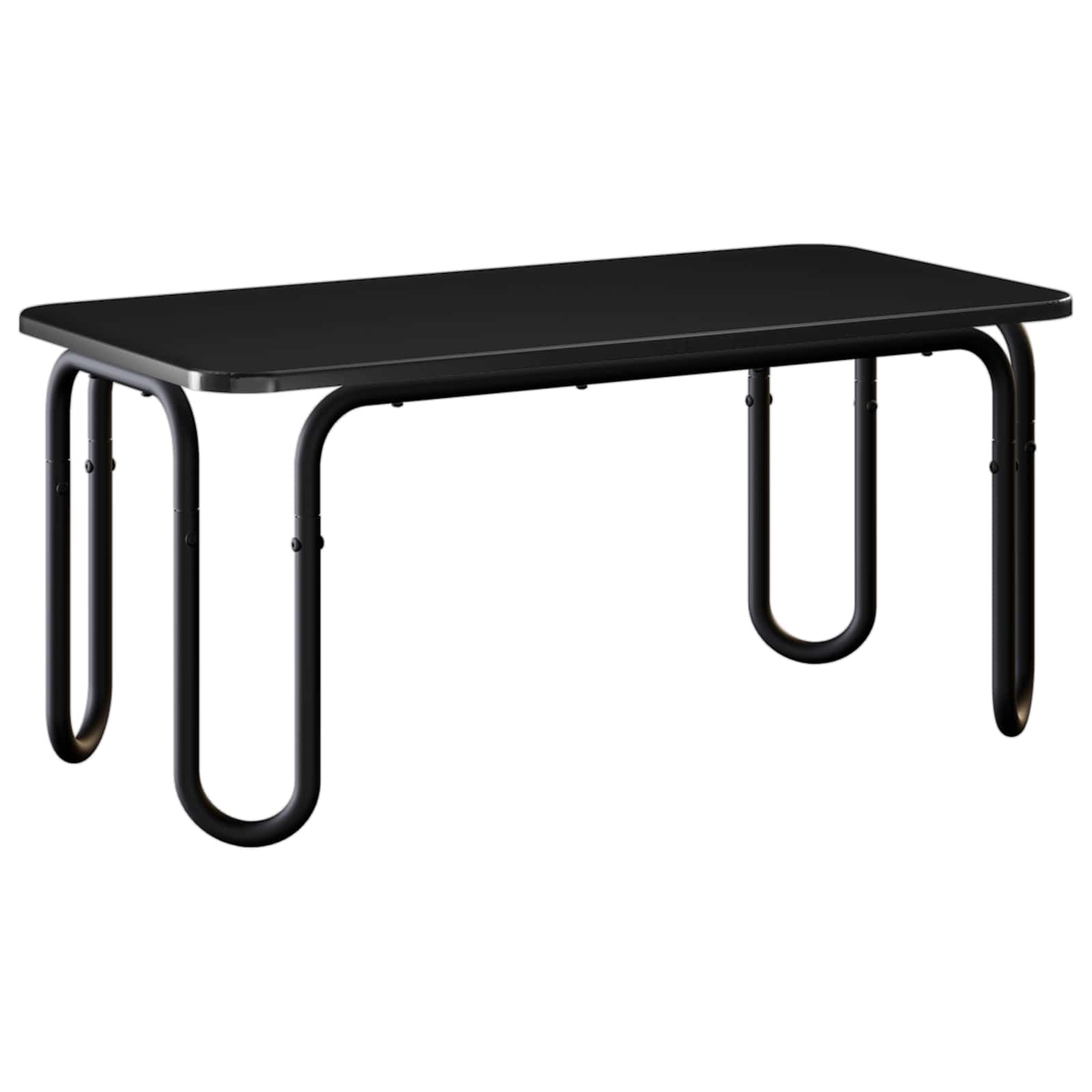 Salontafel Zwart 100 x 50 x 45 cm Bewerkt hout