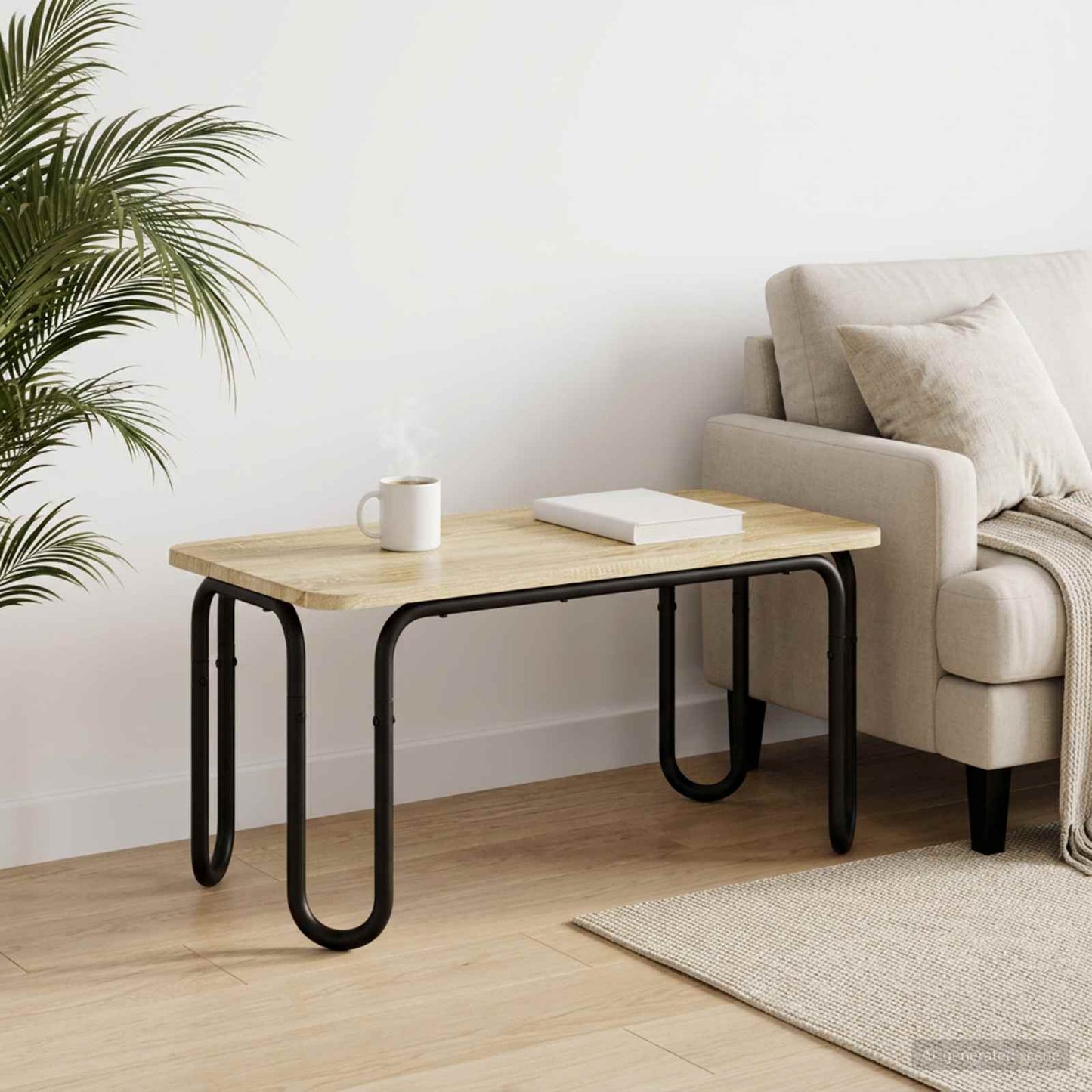 Salontafel Sonoma Eiken 100 x 50 x 45 cm Bewerkt hout