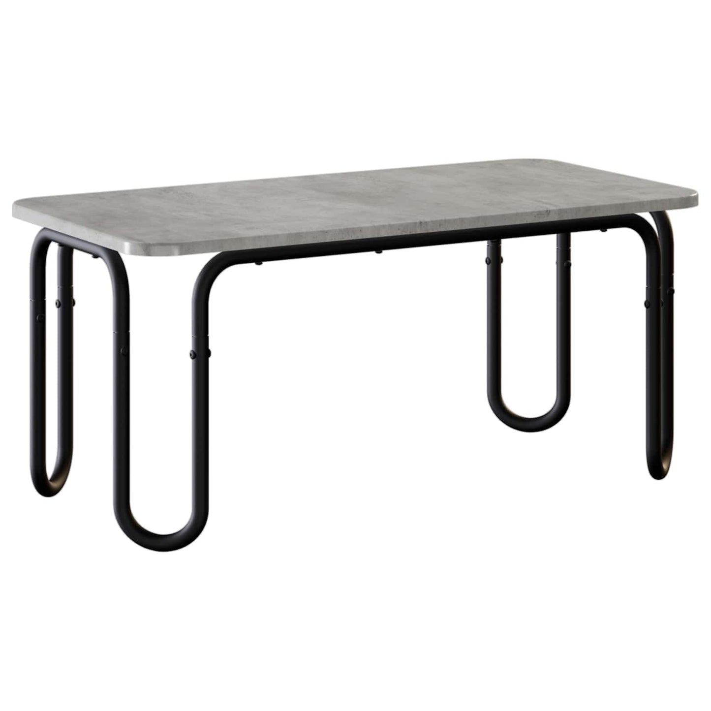 Salontafel Betongrijs 100 x 50 x 45 cm Bewerkt hout
