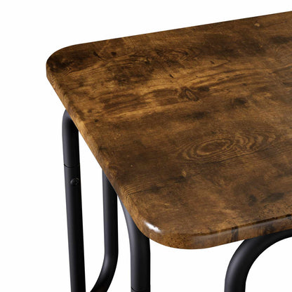 Salontafel Gerookt eiken 100 x 50 x 45 cm Bewerkt hout