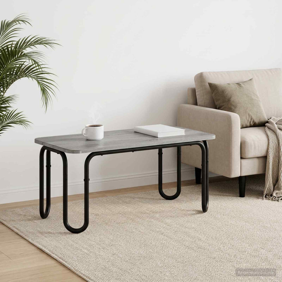 Salontafel Grijs Sonoma 100 x 50 x 45 cm Bewerkt hout