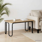 Salontafel Artisanaal eiken 100 x 50 x 45 cm Bewerkt hout