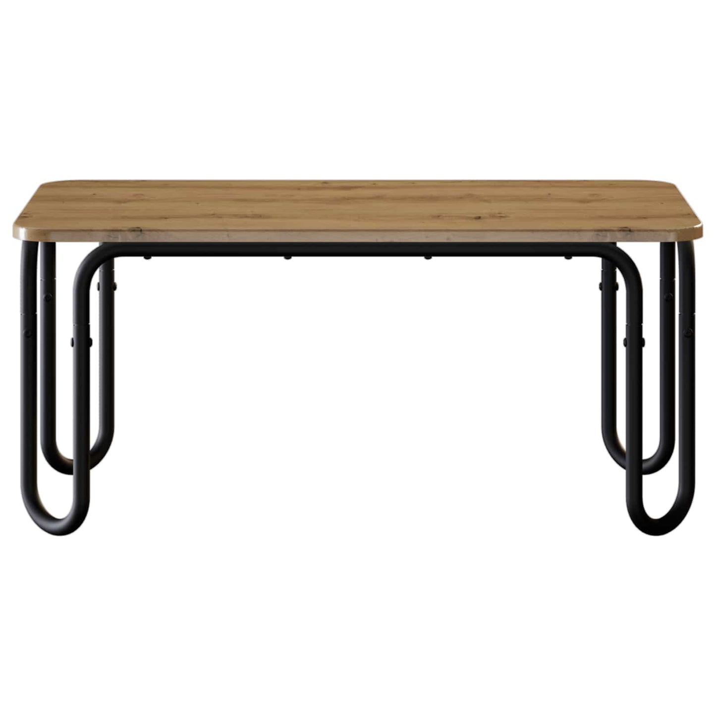 Salontafel Artisanaal eiken 100 x 50 x 45 cm Bewerkt hout