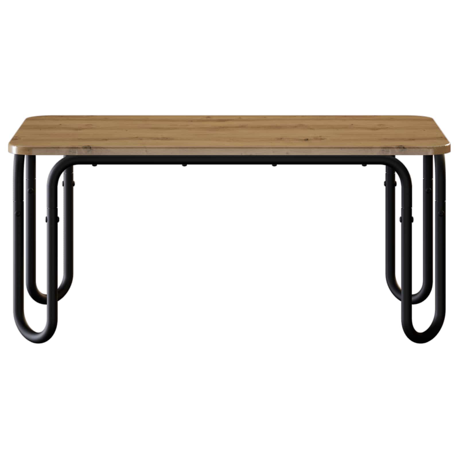 Salontafel Artisanaal eiken 100 x 50 x 45 cm Bewerkt hout