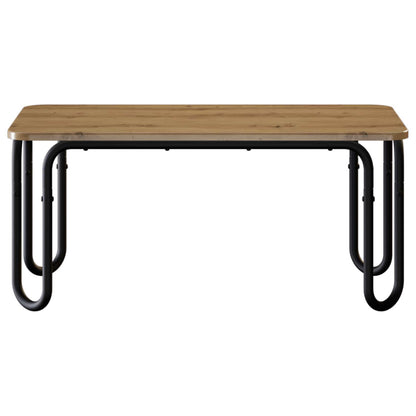 Salontafel Artisanaal eiken 100 x 50 x 45 cm Bewerkt hout