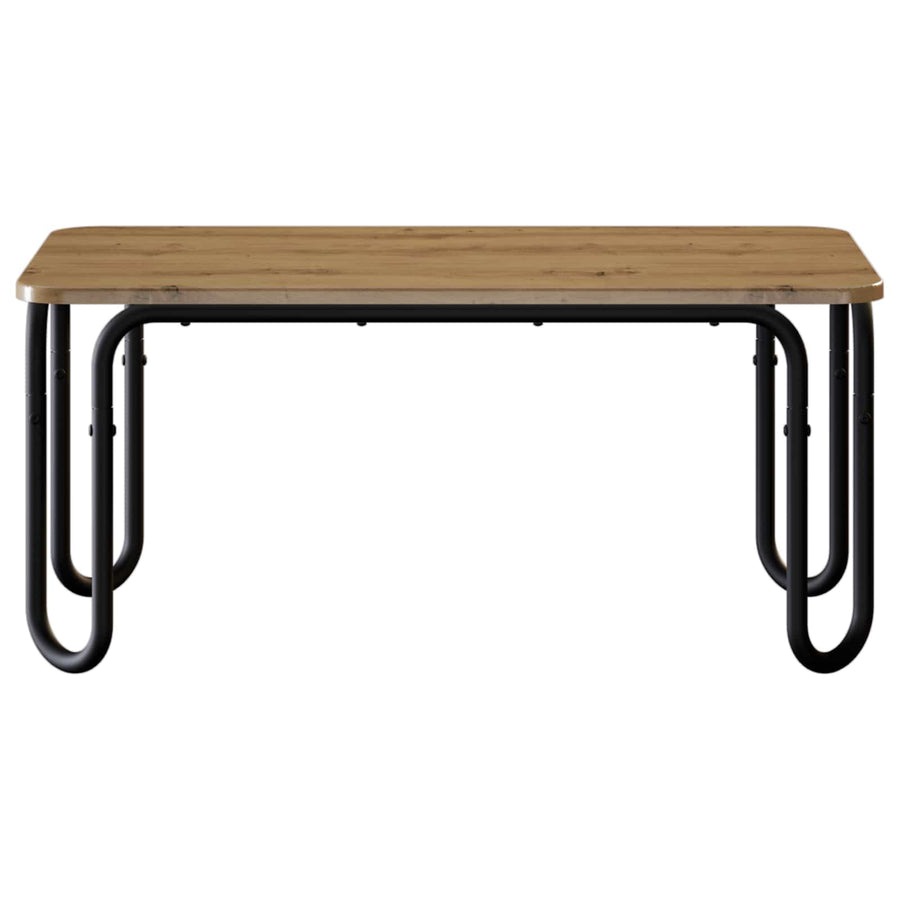 Salontafel Artisanaal eiken 100 x 50 x 45 cm Bewerkt hout