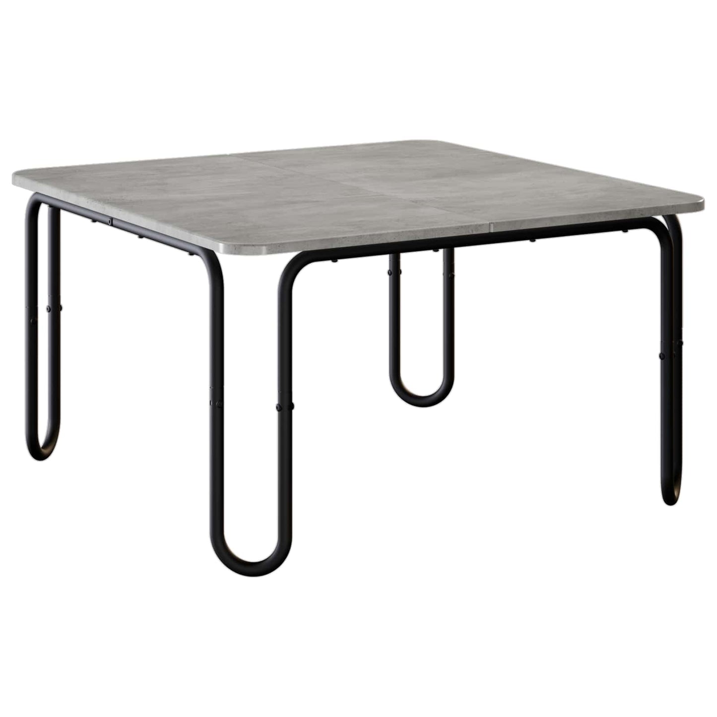 Salontafel Betongrijs 100 x 100 x 45 cm Bewerkt hout