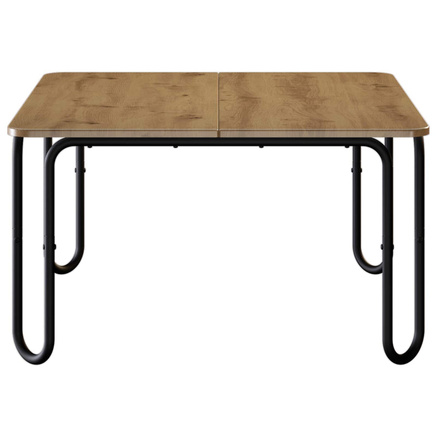 Salontafel Artisanaal eiken 100 x 100 x 45 cm Bewerkt hout
