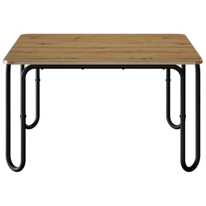Salontafel Artisanaal eiken 100 x 100 x 45 cm Bewerkt hout