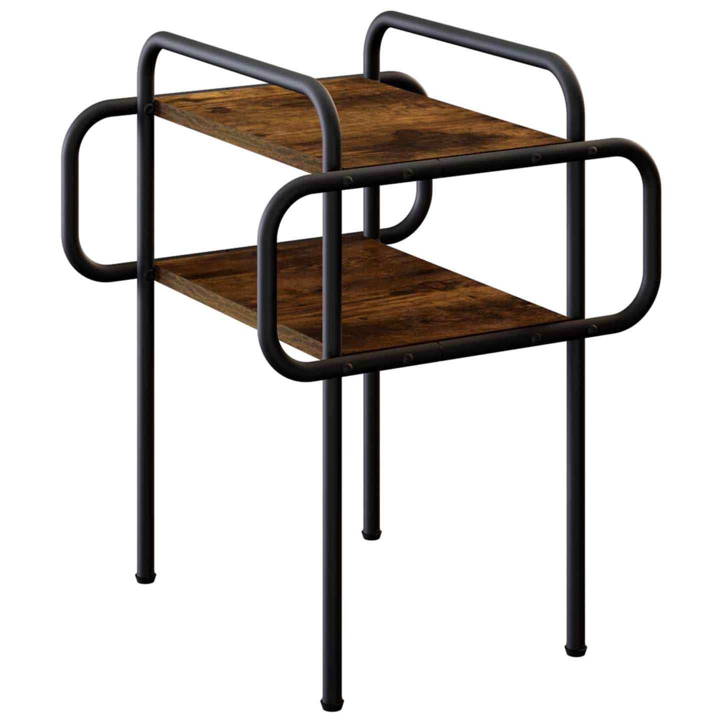 Salontafel Gerookt eiken 40 x 40 x 51 cm Bewerkt hout