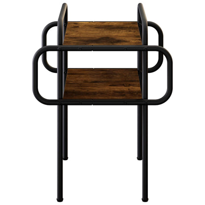 Salontafel Gerookt eiken 40 x 40 x 51 cm Bewerkt hout