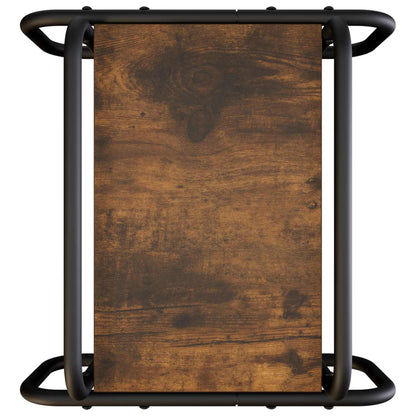 Salontafel Gerookt eiken 40 x 40 x 51 cm Bewerkt hout