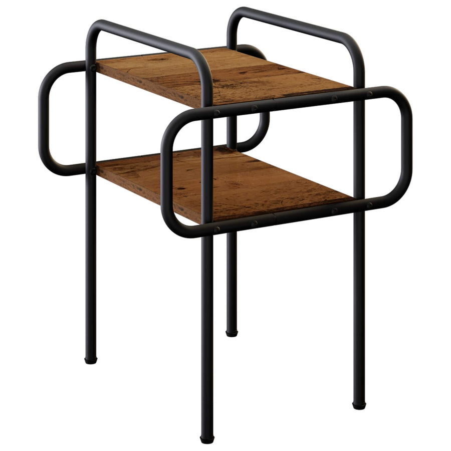 Salontafel Oud hout 40 x 40 x 51 cm Bewerkt hout