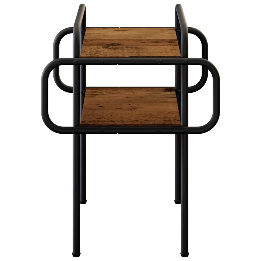 Salontafel Oud hout 40 x 40 x 51 cm Bewerkt hout