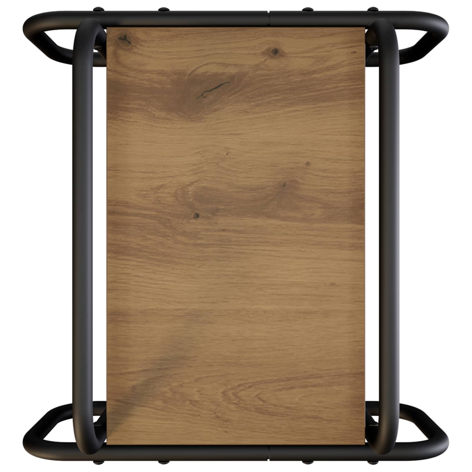 Salontafel Artisanaal eiken 40 x 40 x 51 cm Bewerkt hout