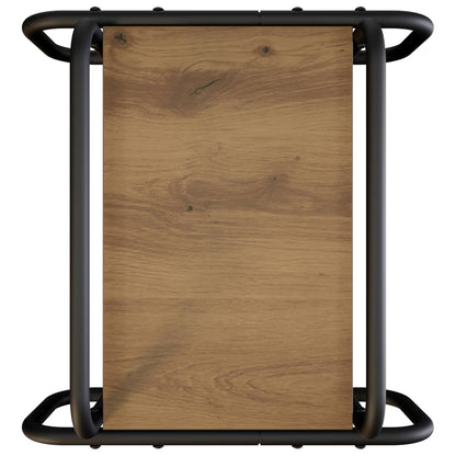 Salontafel Artisanaal eiken 40 x 40 x 51 cm Bewerkt hout